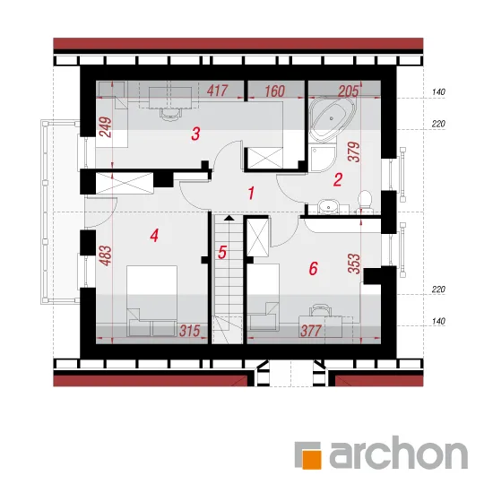 Изображение мансарды план