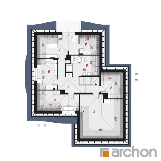 Изображение мансарды план