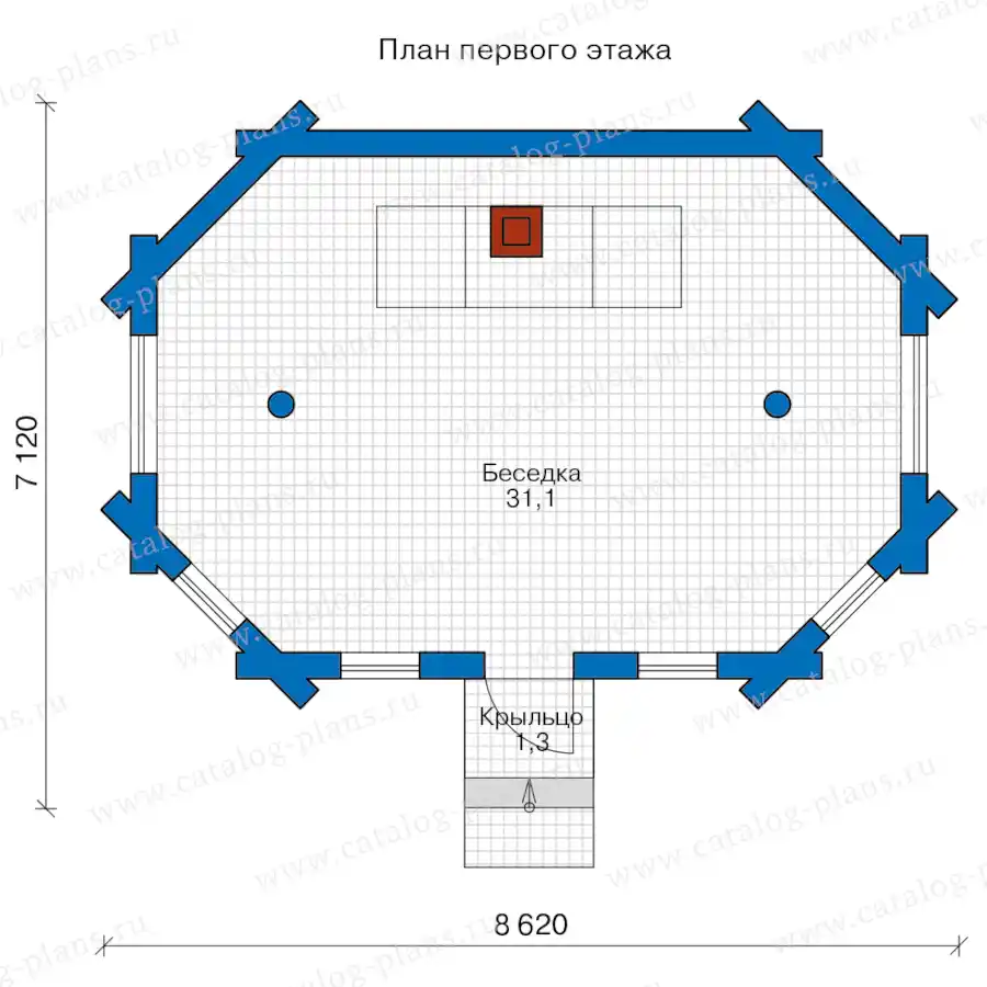 90-74A - план первого этажа