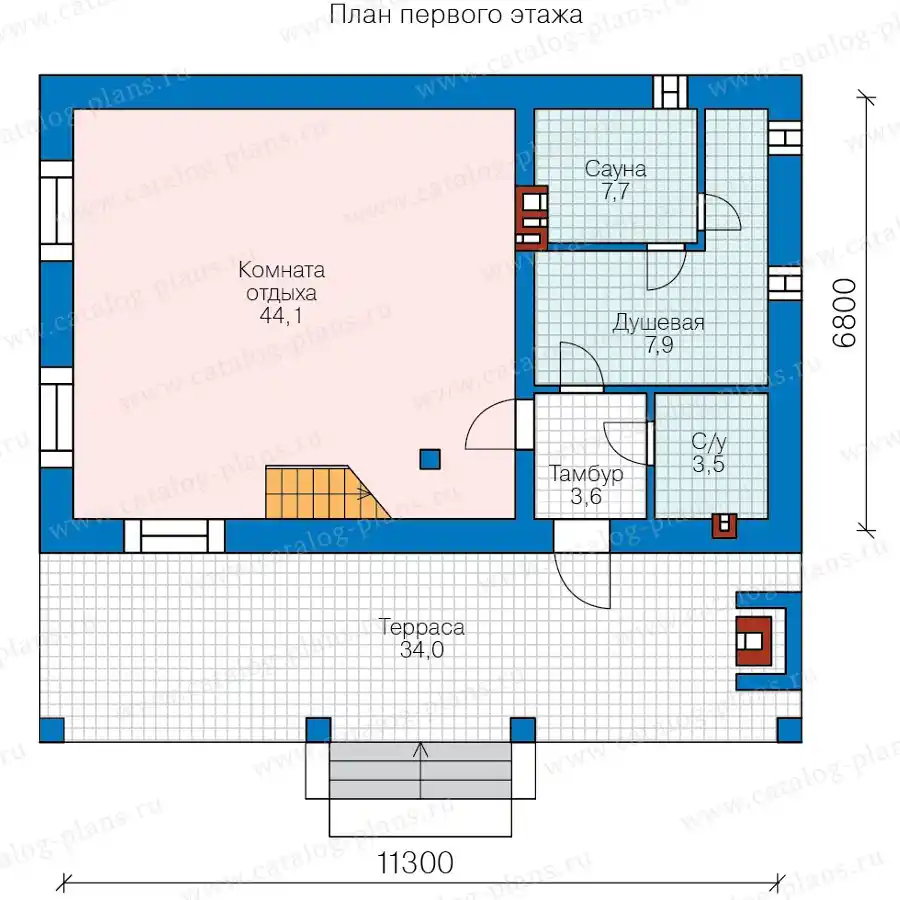 90-14A - план первого этажа