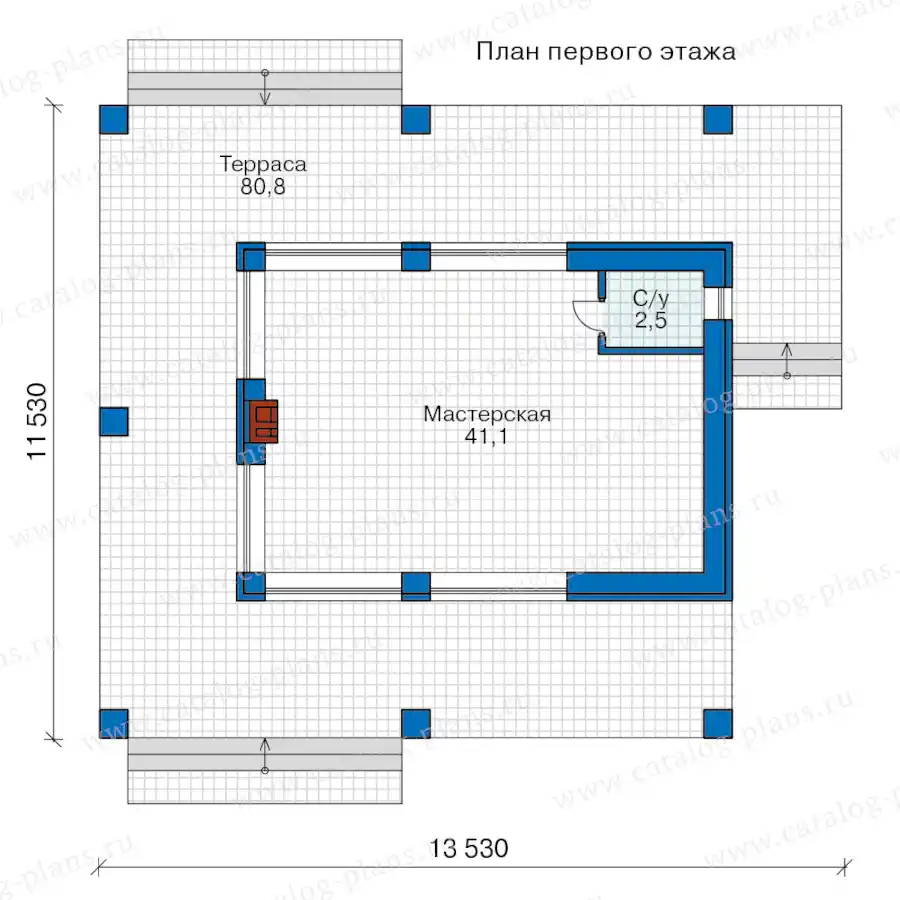 91-36L - план первого этажа