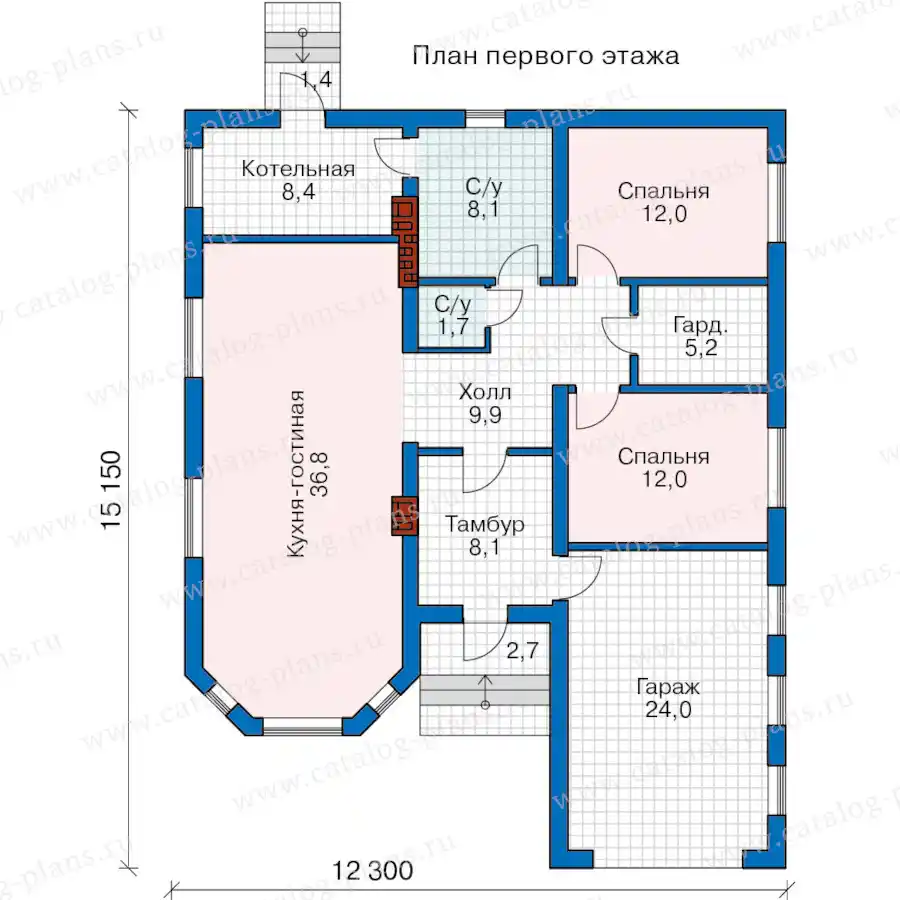 63-01G3 - план первого этажа