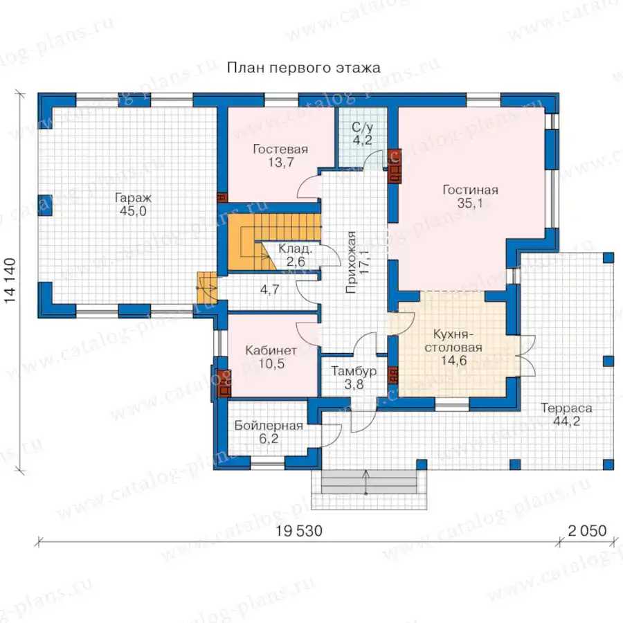 40-55BAL - план первого этажа