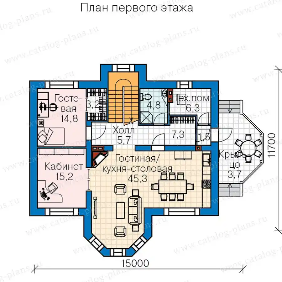 60-44 - план первого этажа