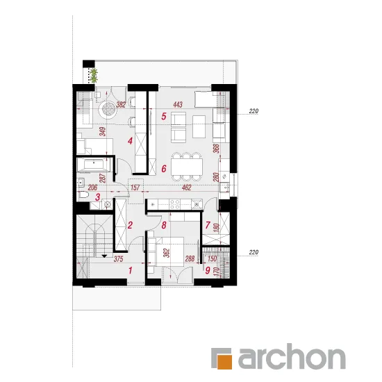 Изображение мансарды план