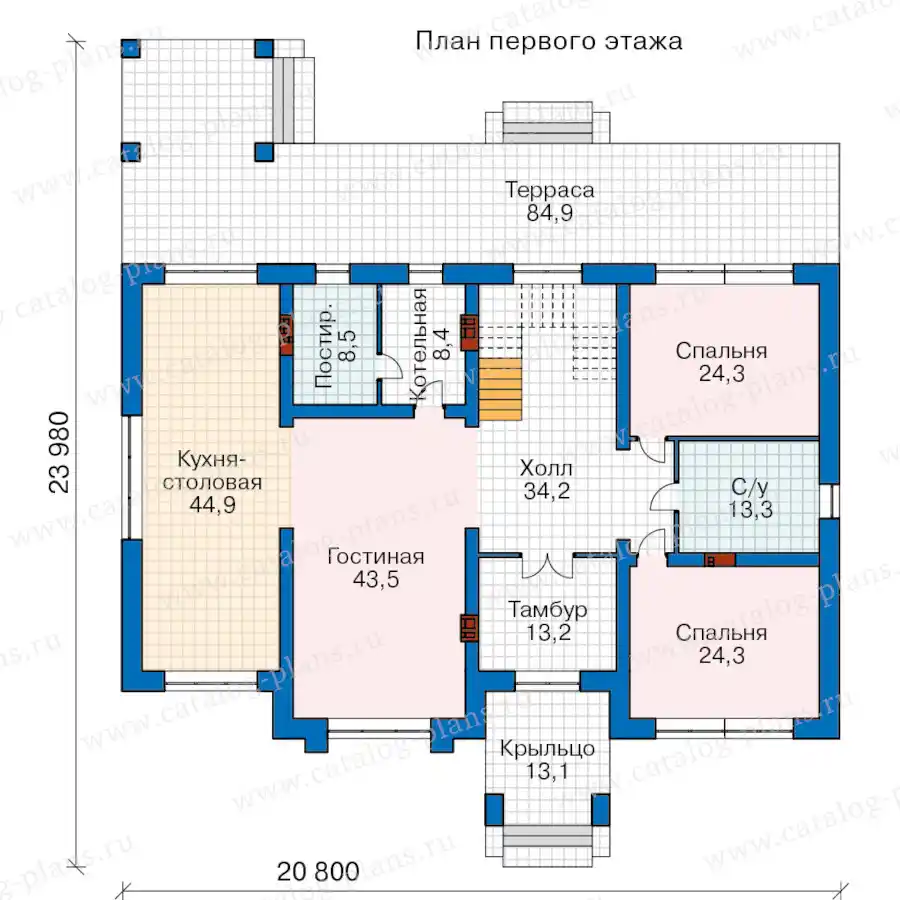 45-64RDK2L - план первого этажа