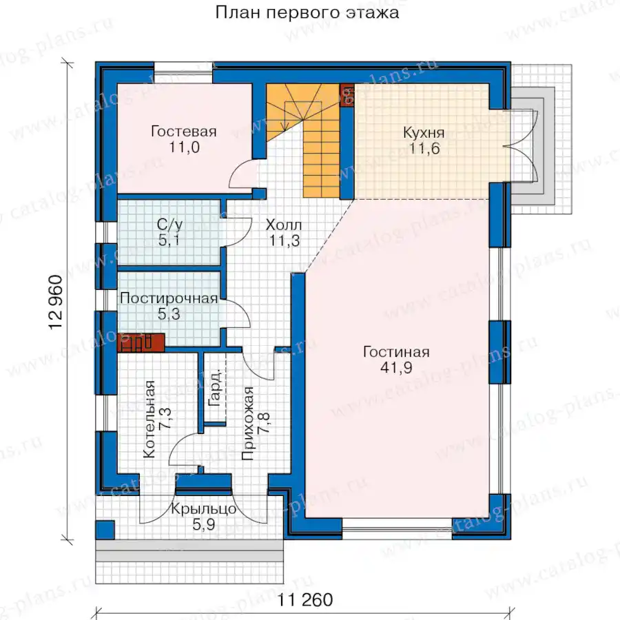 64-34L - план первого этажа