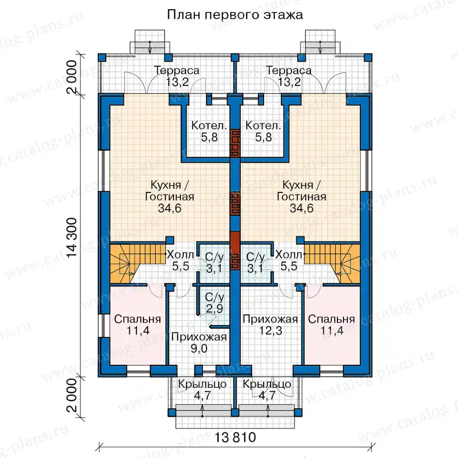 45-94BK2L - план первого этажа