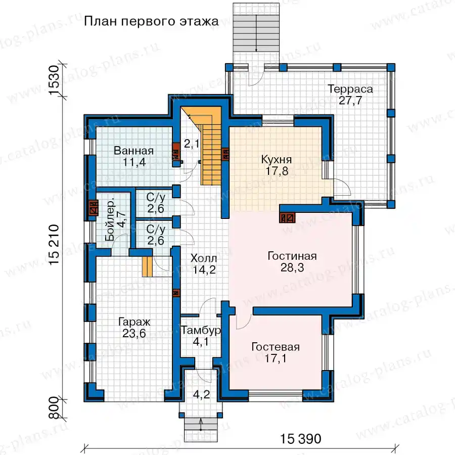 57-54VL - план первого этажа