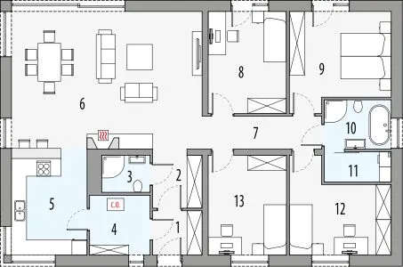 WRD3138 - план первого этажа