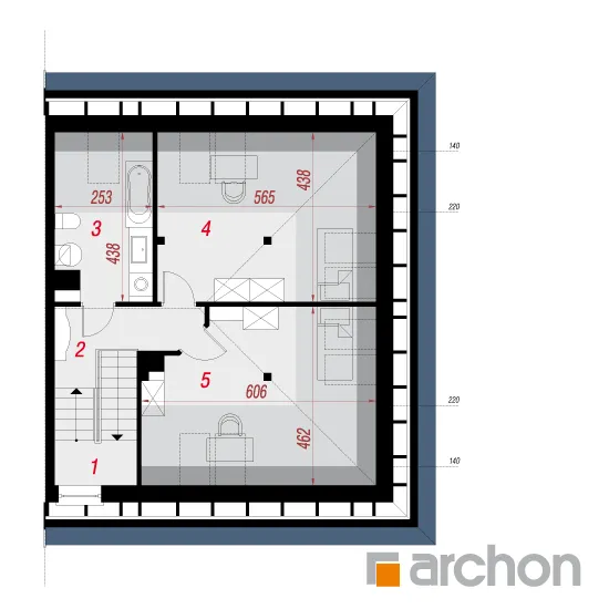 Изображение мансарды план