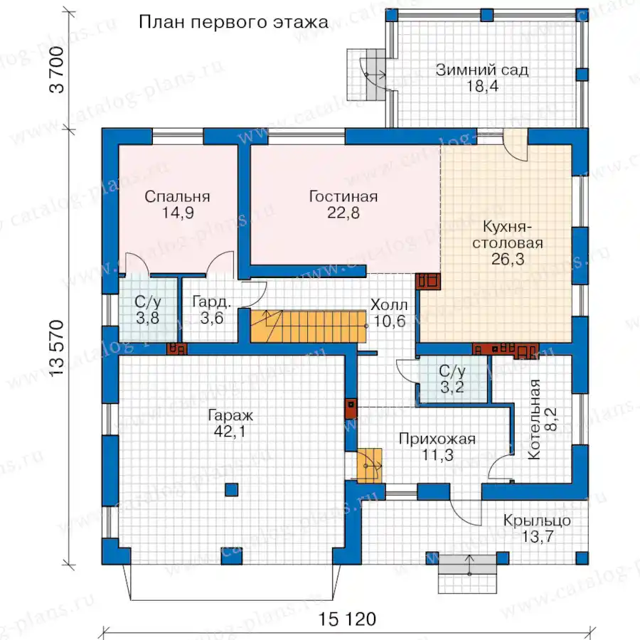 63-88AK1L - план первого этажа