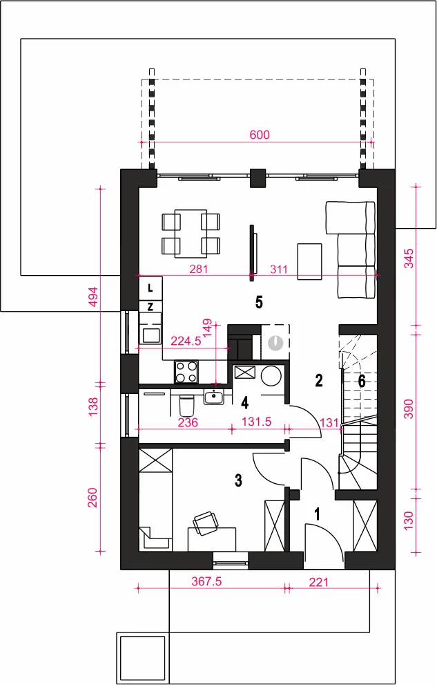 WRF2333 - план первого этажа