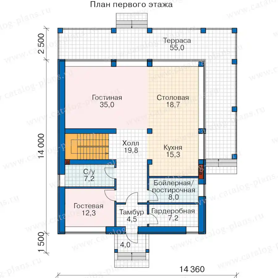 40-45BAK2L - план первого этажа