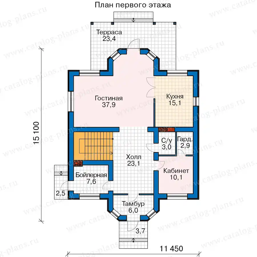 57-02EL - план первого этажа