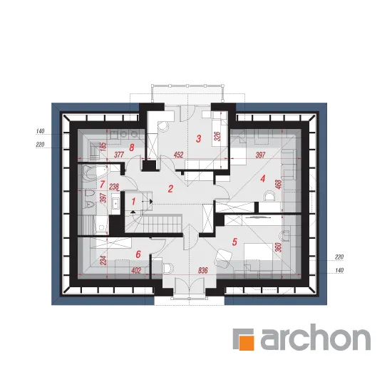 Изображение мансарды план