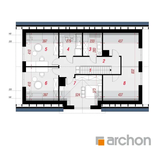 Изображение мансарды план