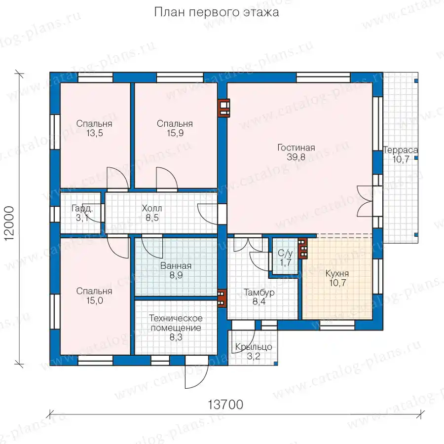 58-70HA - план первого этажа