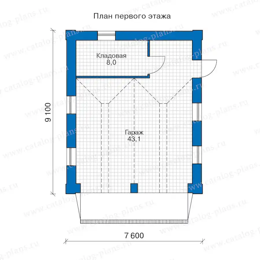 91-72L - план первого этажа