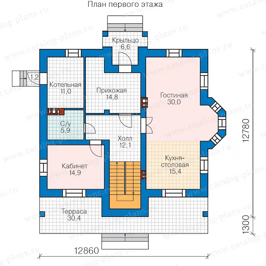 45-55L - план первого этажа