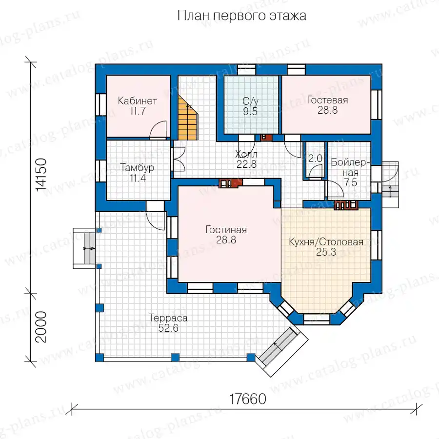 57-74MAL - план первого этажа