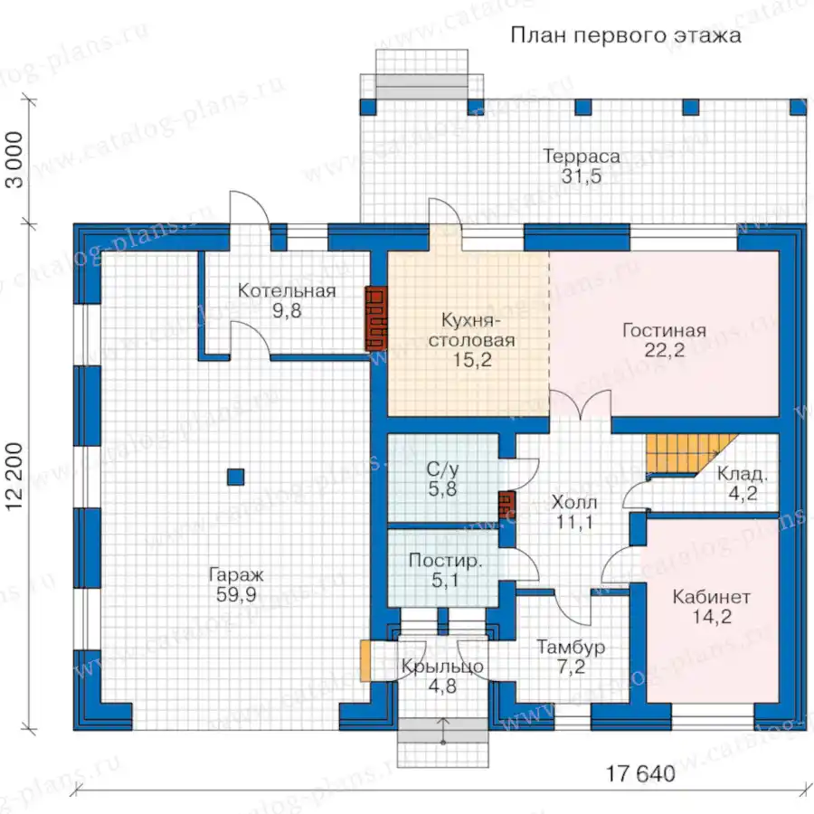 57-62TDL - план первого этажа