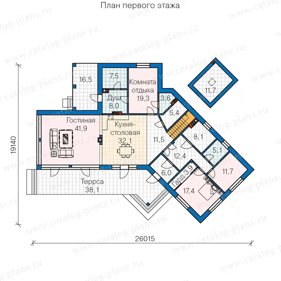 62-85L - план первого этажа