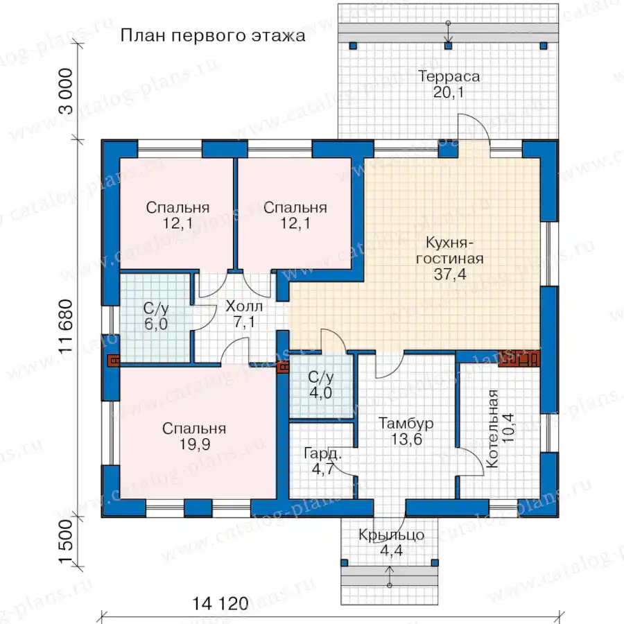 58-70FBK - план первого этажа