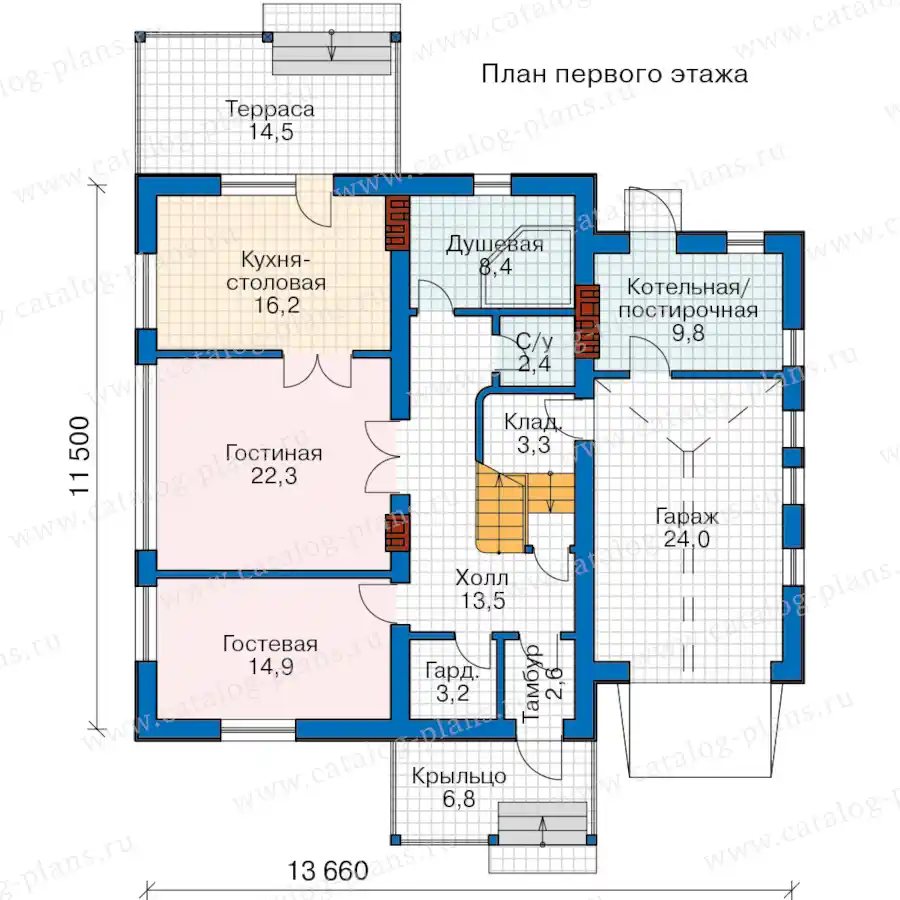 57-22D - план первого этажа