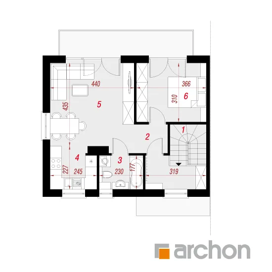 Изображение мансарды план