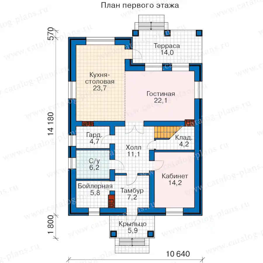 57-62YL - план первого этажа