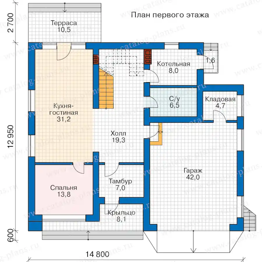 62-07DAB - план первого этажа