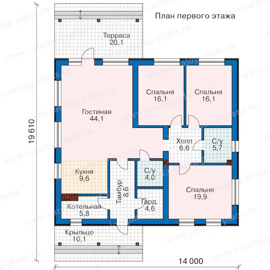 58-70FL - план первого этажа