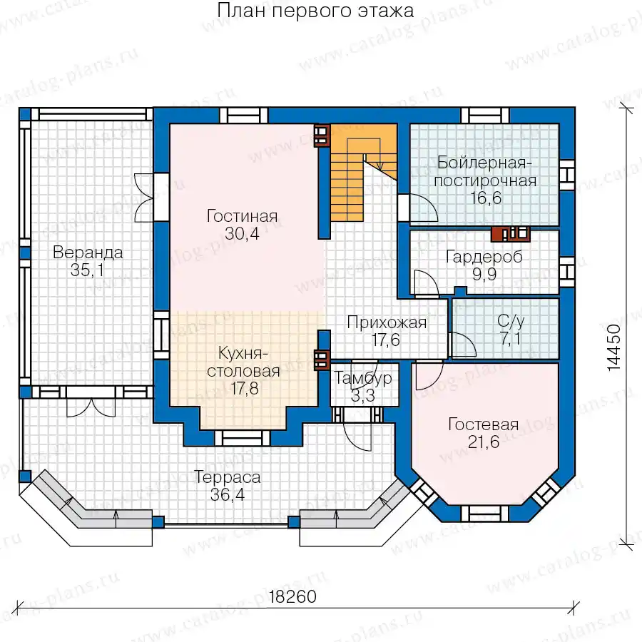 40-11RUS - план первого этажа