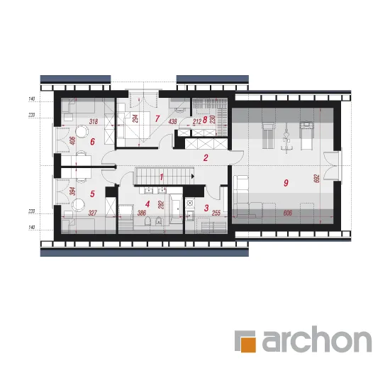 Изображение мансарды план