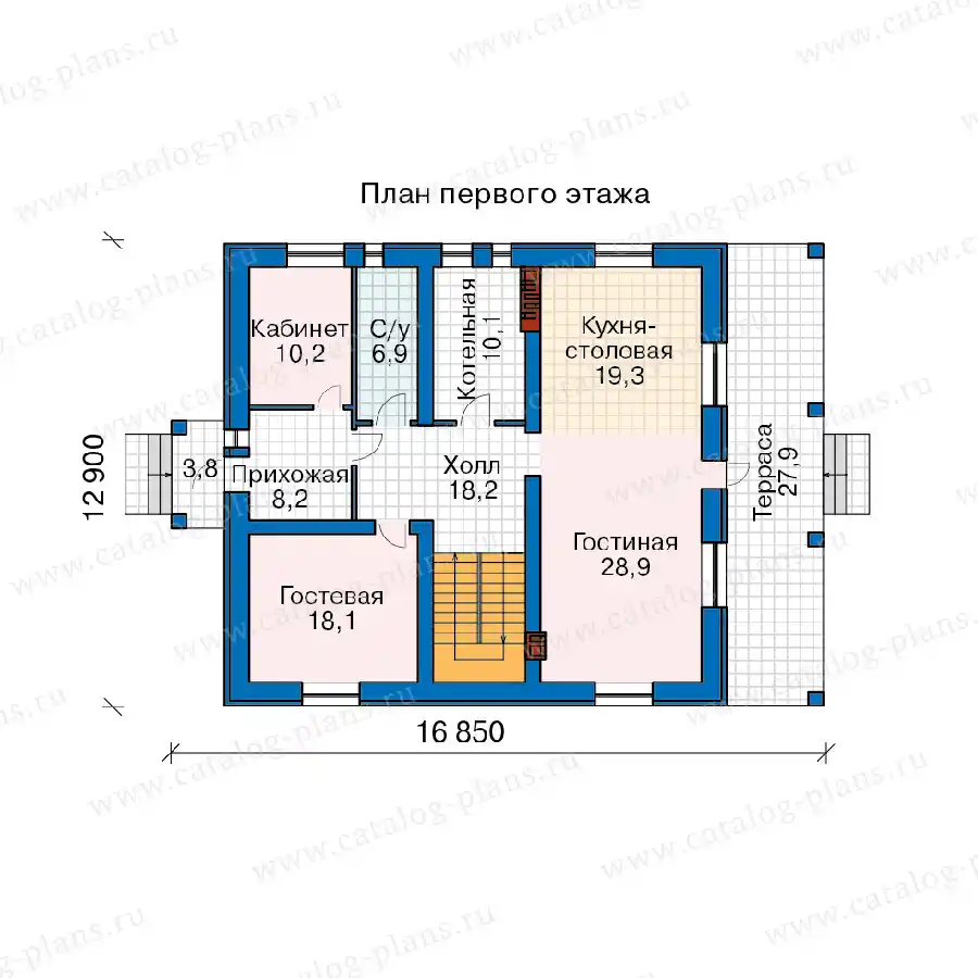 45-55BL - план первого этажа