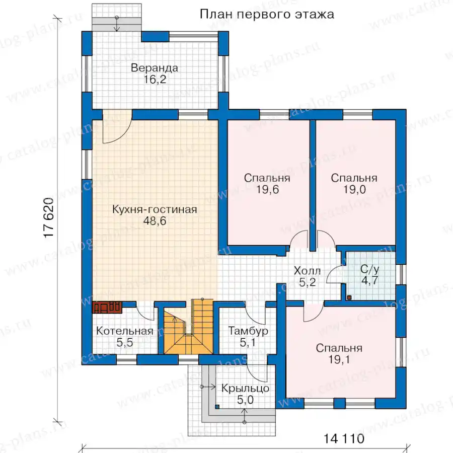 58-70ZB - план первого этажа