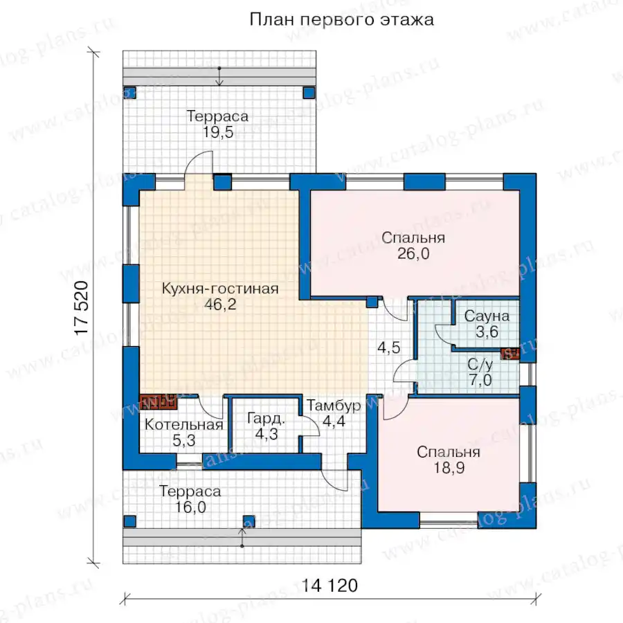 58-70WFK - план первого этажа