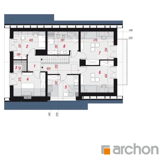 Изображение мансарды план