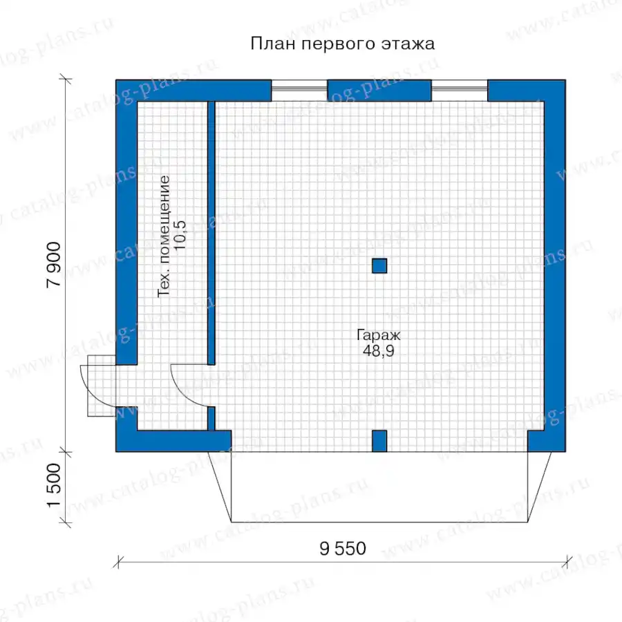 90-64BL - план первого этажа