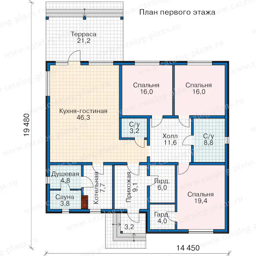 58-70T - план первого этажа