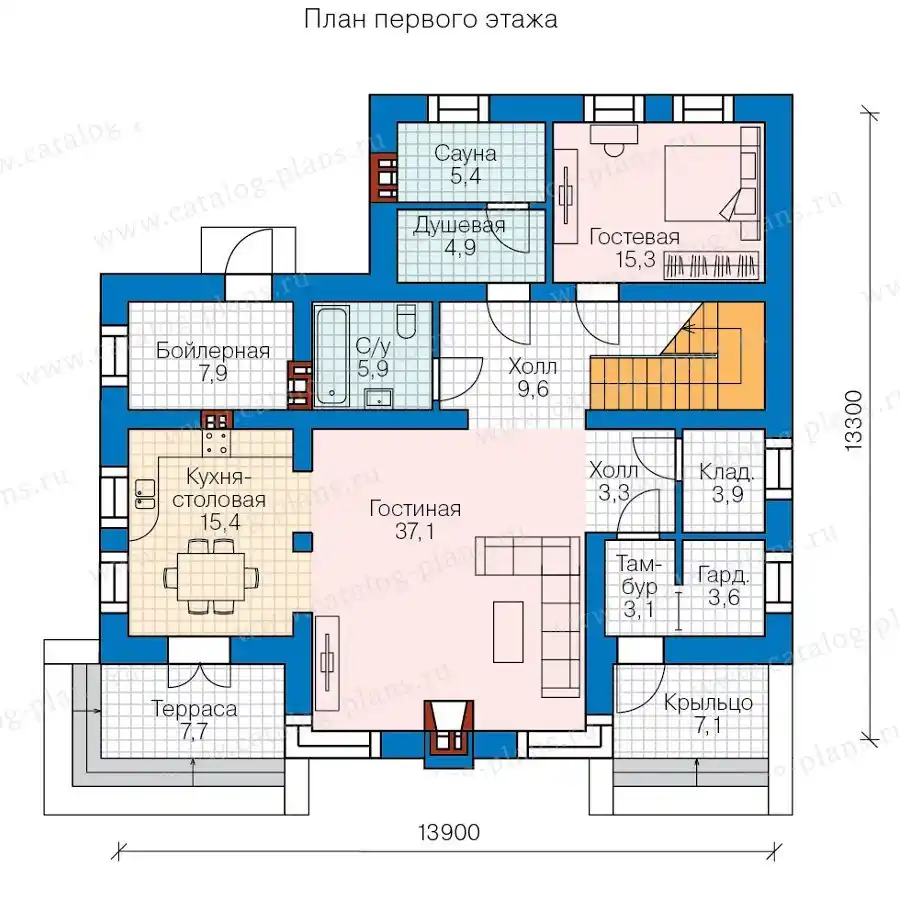 57-90L - план первого этажа