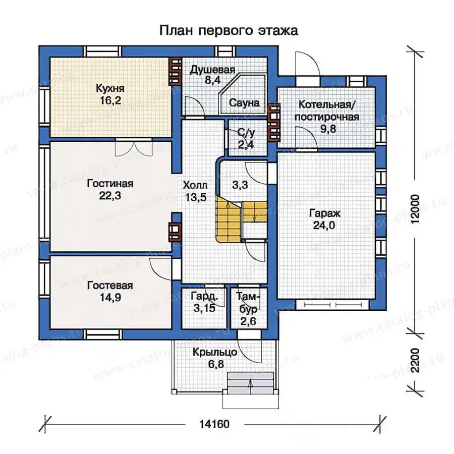 57-22K - план первого этажа