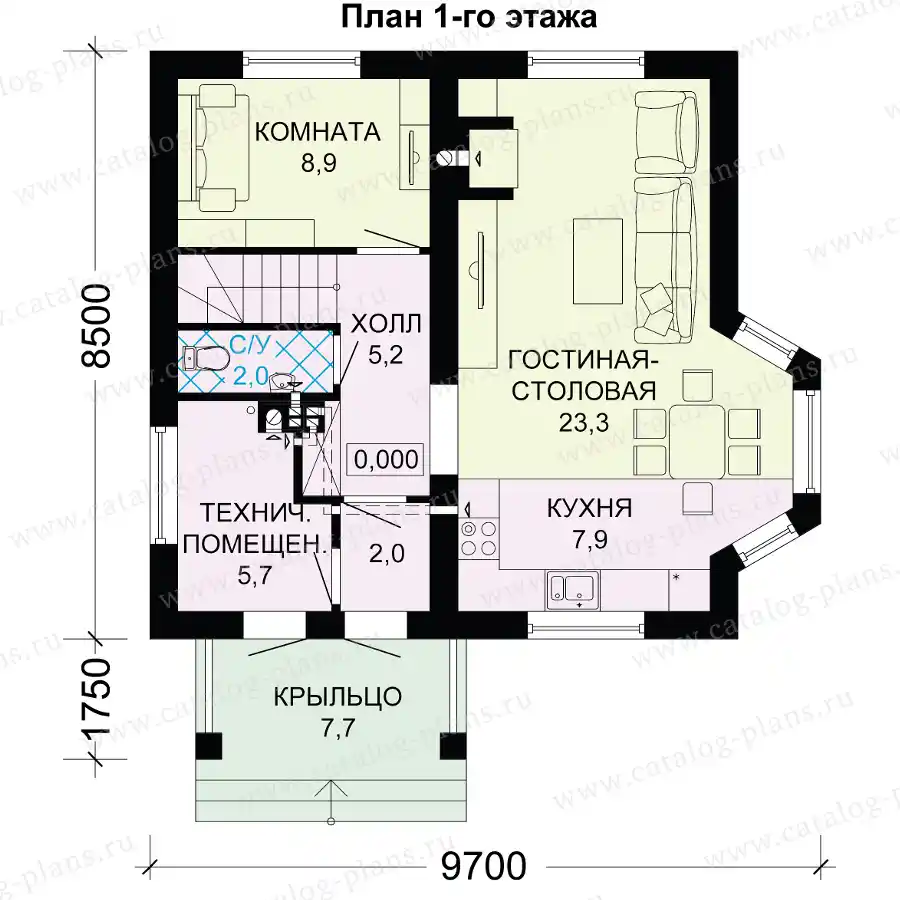 61-12A - план первого этажа