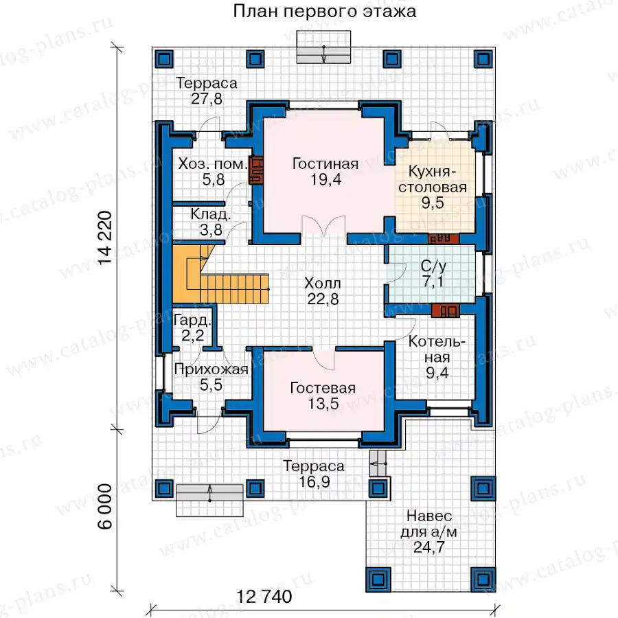 46-02AGL - план первого этажа