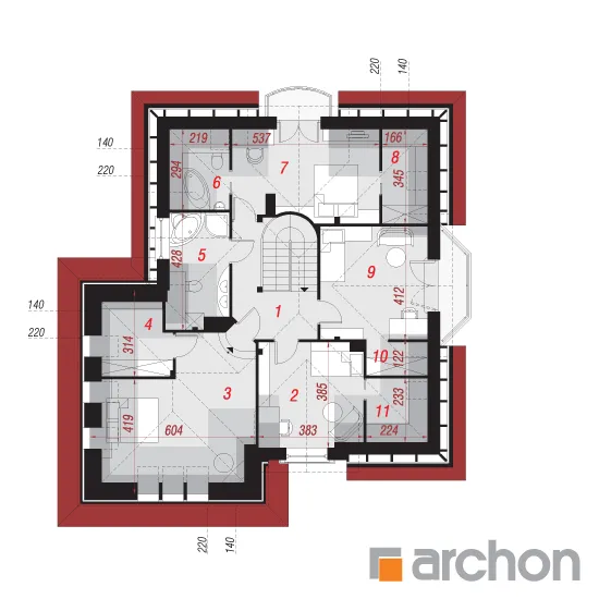 Изображение мансарды план