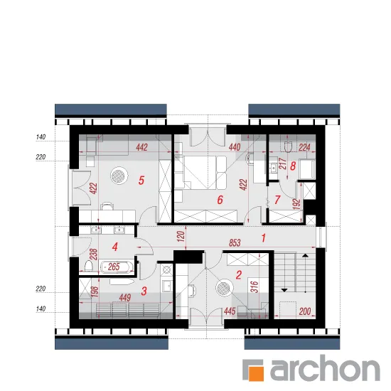 Изображение мансарды план