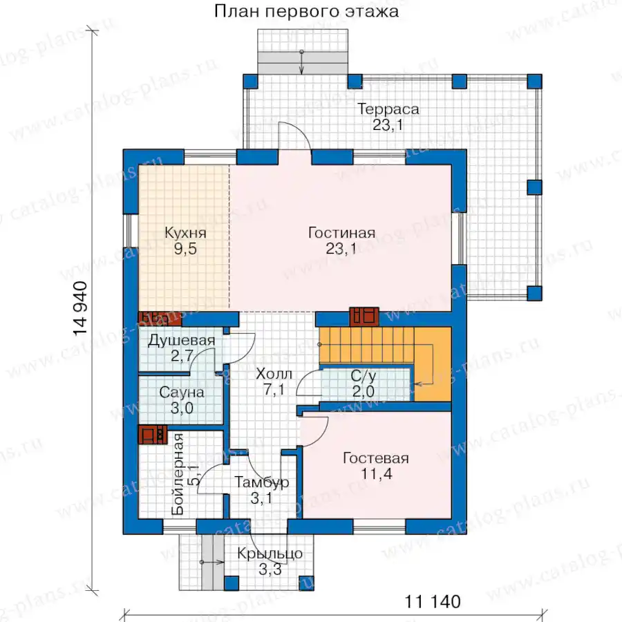 57-05KRAG - план первого этажа