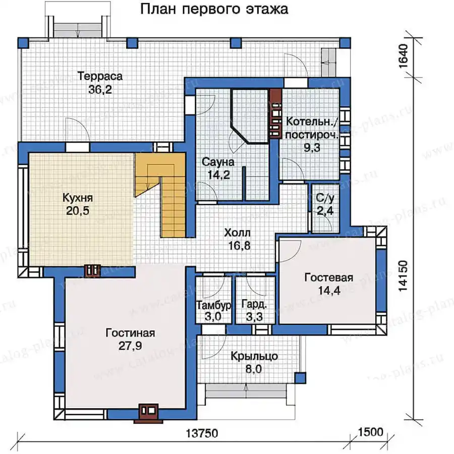 57-21Cedral - план первого этажа