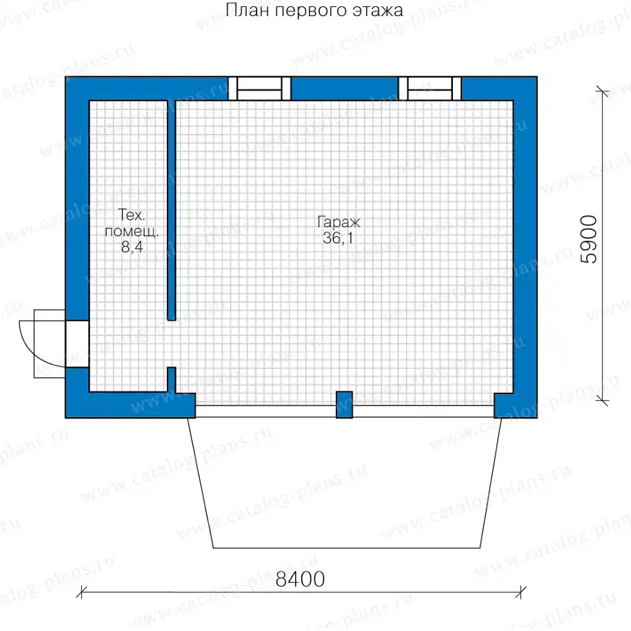 90-64L - план первого этажа